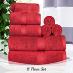 SUPERIOR Egyptian Cotton Pile 8 Piece Towel Set, Includes 2 Bath, 2 Hand - Image 10