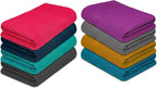 ZUPERIA Premium Multicolor Bath Towels Set of 8 100% Pure Cotton Shower Towels - Image 8