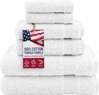 Hotel & Spa Quality Super Absorbent and Soft, 6 Piece Turkish Towel Set by AmericanVeteranTowel