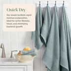 Springtree Home 100% Cotton Bath Towel Set of 4 | Super Soft & Absorbent - Image 3