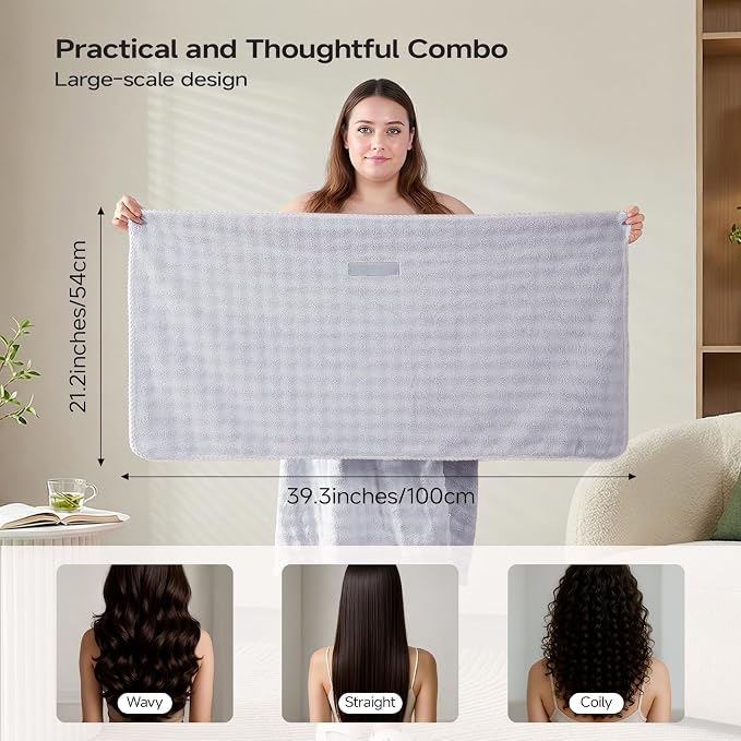 REDKISS Grey Plus Size Towel Wrap - Image 3