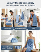 LANE LINEN Premium Bath Towel Set of 12 – 100% Cotton Towels - Image 7