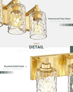 5-Light Bathroom Light Fixtures, 30 Inch Brushed Gold Vanity Lights - Image 3