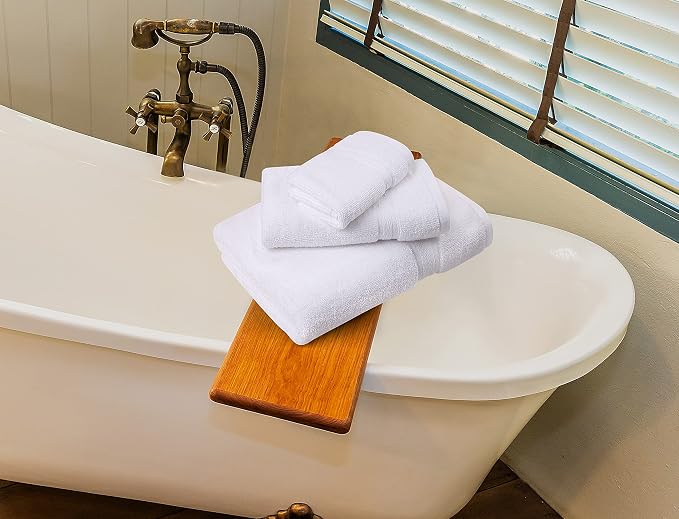 Towel and Linen Mart White Towel Sets, 2 Bath Towels 2 Hand Towels and 4 - Image 6
