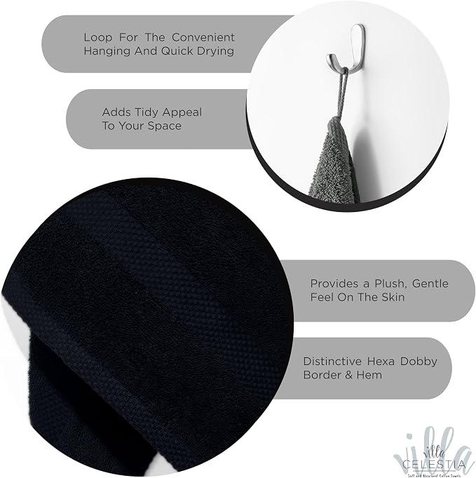 100% Cotton Hand Towel Set of 4, Sustainable, Highly Absorbent, Quick Drying - Image 4