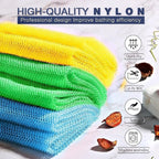 UJFQBH 3 Pieces African exfoliating net African Net Long Net Bath Sponge - Image 4