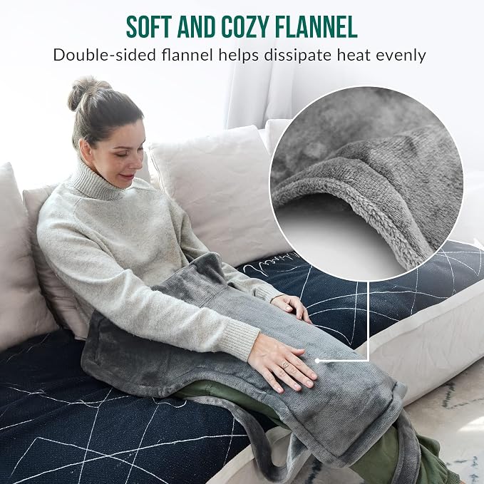 Snailax Heating Pad for Neck and Shoulders and Back, Large Heating Pad for Neck - Image 5