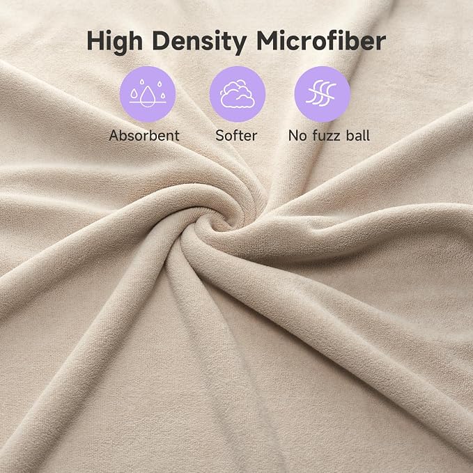 Umisleep 100% Microfiber Hair Towel, Large Curly Hair Towel - Image 7