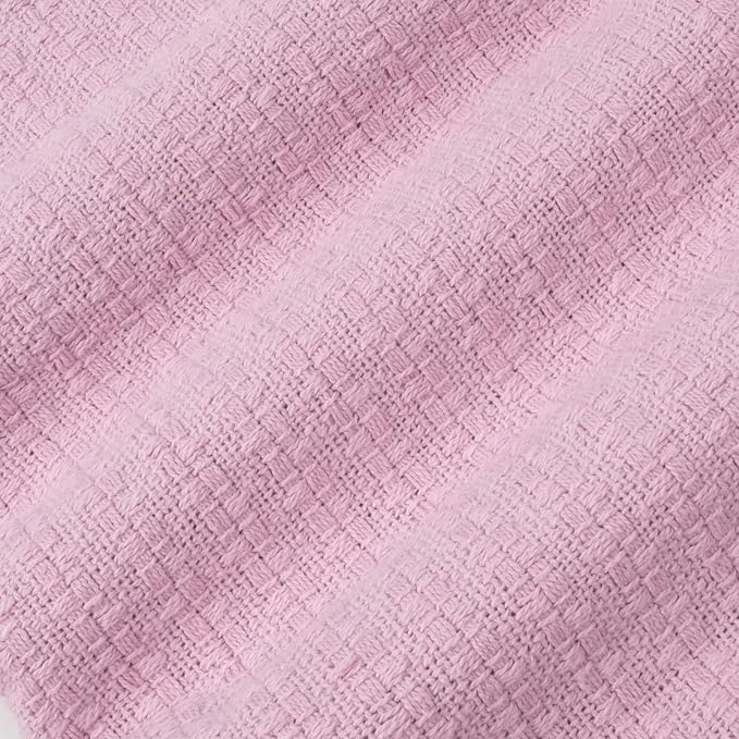 Sweet Home Collection 100% Fine Cotton Blanket Luxurious Weave Stylish Design - Image 3