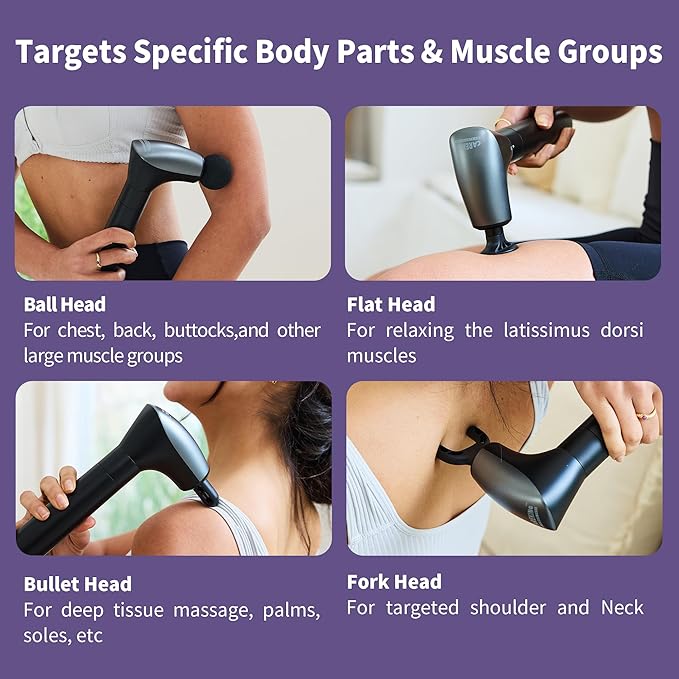2-in-1 Detachable Muscle Massage Gun Deep Tissue - Image 5