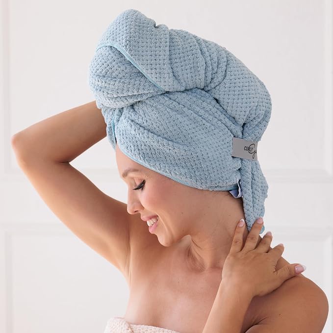 Curly Girl Microfiber Hair Towel Wrap - Image 3