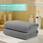 MICROFI New Microfiber Waffle Bath Towels, 2 Pieces, Fast Drying, Lint Free 430 - Image 6