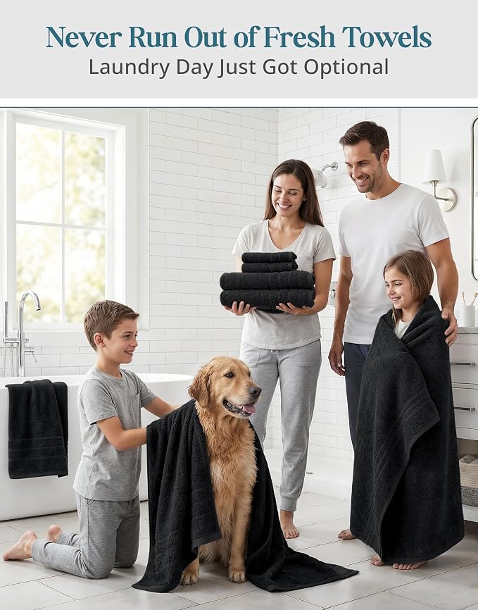CASA PLATINO 100% Cotton Towel Set - Image 4