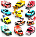Tub Works® Emergency™ Cars Light Up Bath Toys, 12 Pack | Water-Activated Light by TubWorks
