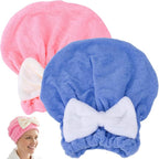 2 Pcs Hair Towel Wrap for Women, Microfiber Quick-Drying Hair Towel, Super by YALOJE