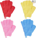 4 Pairs Bath Exfoliating Gloves Scrub, Double Sided Bath Mitts Scrubs by Ishua
