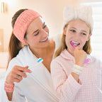 DiyJibb 9 Pcs Spa Headband for Washing Face, Skincare Headband and Wristband Set - Image 6