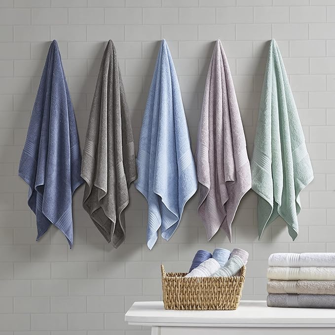 Madison Park Organic 100% Cotton Bathroom Towel Set, Hotel & Spa Quality Highly - Image 4