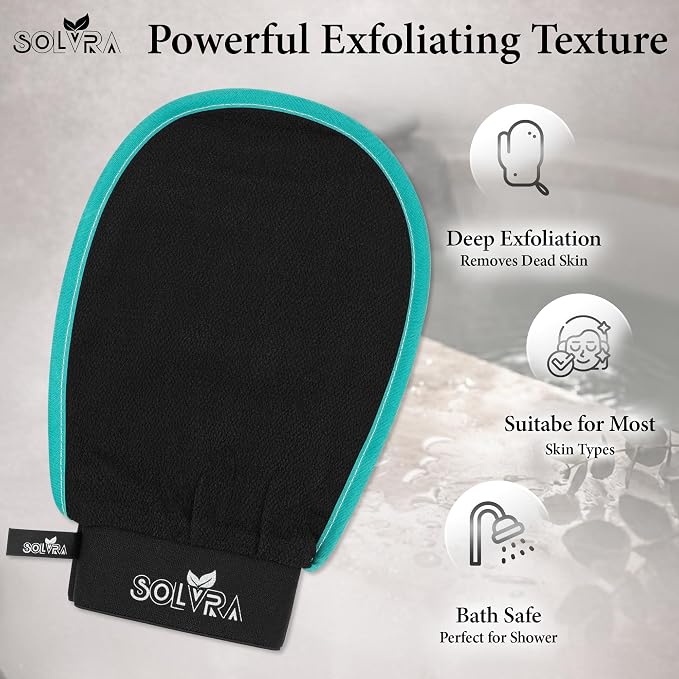 Exfoliating glove for Shower & Exfoliating body scrubber – 100% Vegan Viscose - Image 5