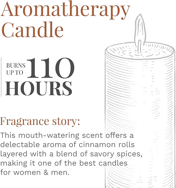 Candle-lite Scented Candles, Cinnamon Rolls Fragrance, One 18 oz. Single-Wick - Image 3
