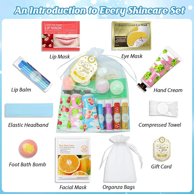 80PCS Spa Birthday Party Supplies, Include Face Masks, Lip Balm, Hand Cream - Image 6