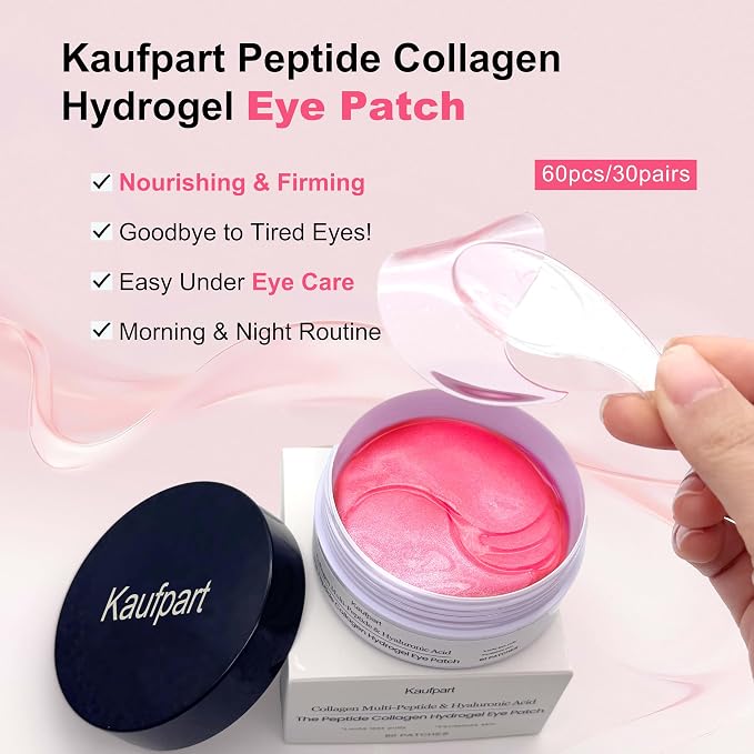 60 PCS Peptides Collagen Hydrogel Eye Patch | Gel Eye Patches - Image 3