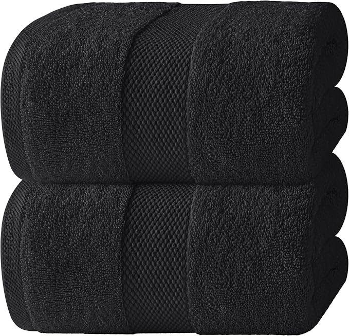 White Classic Luxury Soft Black Bath Sheet Towels by WhiteClassic