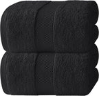 White Classic Luxury Soft Black Bath Sheet Towels by WhiteClassic