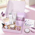 Gifts for Women, Lavender Bath and Body Gift Basket Relaxing Spa Self Care Gift - Image 3