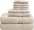 Madison Park 800GSM Bathroom Towel Set of 8 100% Cotton Bath Towel Set by MADISONPARK
