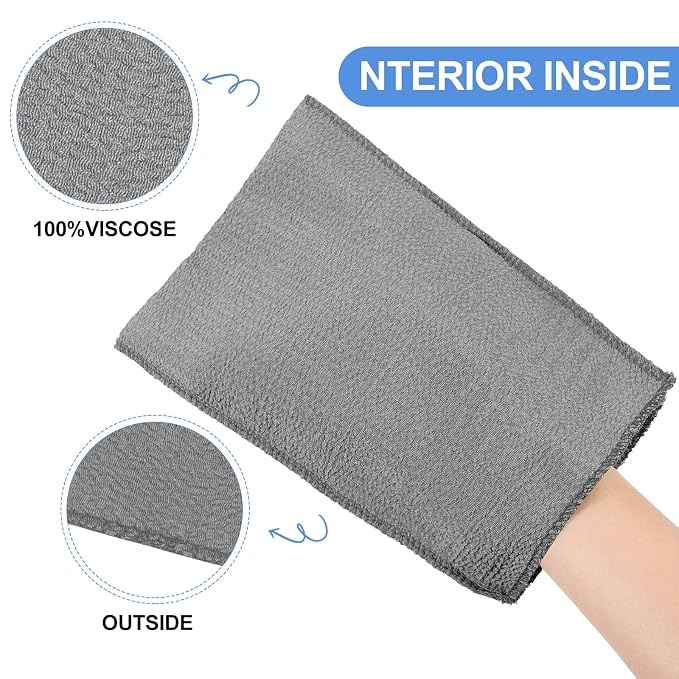 Tatuo 12 Pieces Korean Exfoliating Mitt Glove Italy Towel Body Skin Scrubber - Image 3