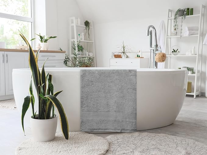 Large Bath Towels Pack of 6 – 24" x 50", 100% Cotton Terry – Soft, Quick-Dry & - Image 3