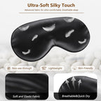 Sleep Mask Silk Eye Mask for Men Sleeping Mask, Adjustable Elastic Strap for - Image 4