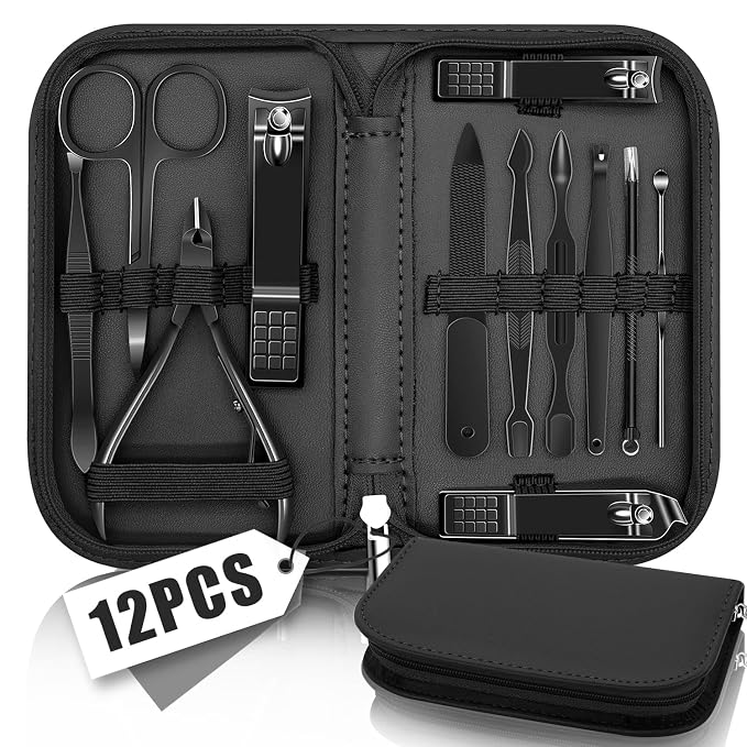 Manicure Set Nail Clipper Kit Pedicure Manicure Kit 12 In 1 Professional by BLESWIN