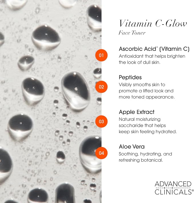 Advanced Clinicals Vitamin C Glow Facial Mist Toner - Image 4