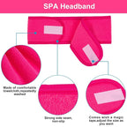 Whaline Spa Facial Headband 4 Packs Head Wrap Terry Cloth Headband Adjustable - Image 3