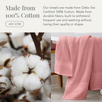 NY Loft 100% Cotton Bath Towel 4 Pack | Super Soft & Absorbent Quick-Dry Bath - Image 4