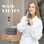 Gray Bath Towel Set of 6 - Image 6