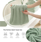 Hailea Hand Towels Set 16x31 Inches, Soft Microfibers Bathroom Towel Set 2 Pack - Image 2