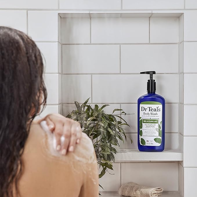 Dr Teal's Body Wash with Pure Epsom Salt, Relax & Relief with Eucalyptus & - Image 5
