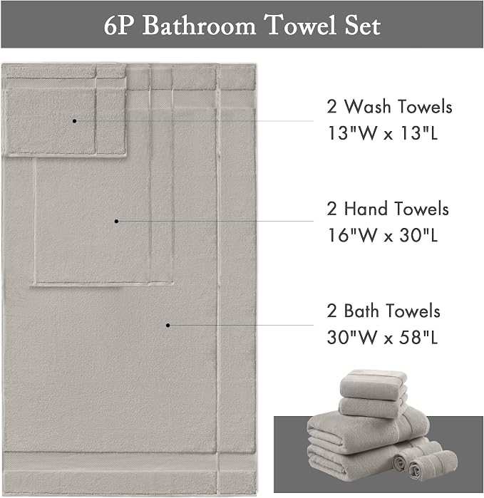 Madison Park Turkish 100% Cotton 600Gsm Luxury Premium Thick Soft Abosorbant - Image 7