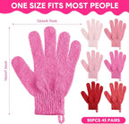 Cuffbow 90 Pcs 45 Pairs Exfoliating Double Sided Bath Gloves - Image 2
