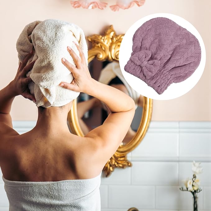 VOCOSTE Diamond Shape Hair Drying Towel Dry Cap, Quick Drying, Lightweight - Image 7