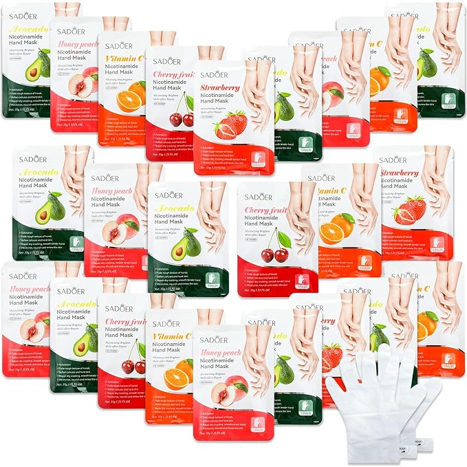 48 Pcs Fruits Beauty Hand Mask Bulk Hydrating Hand Moisturizing Gloves Mask by Swiffen