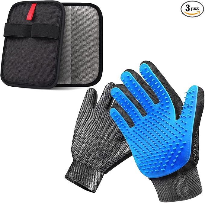 NVNAN 2-in-1 Pet Grooming Glove & Fabric Hair Remover by NVNAN
