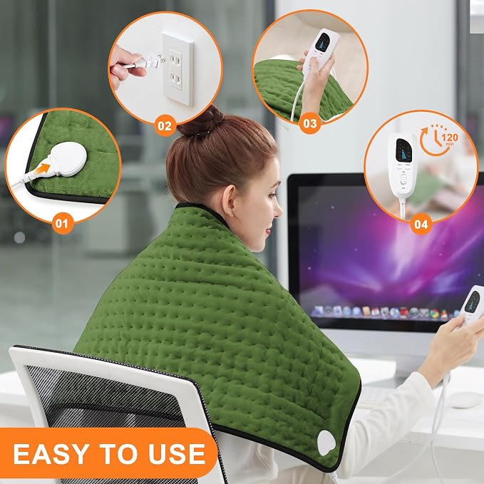 Deepsoon Heating Pad, Electric Heating Pads - Image 3