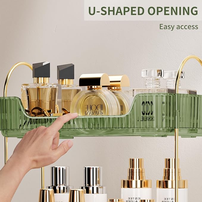Akinbas 3 Tier Bathroom Organizer Countertop Makeup Perfume Tray Skincare - Image 4