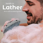 MainBasics Shower Tool Duo 2-1 Shower Loofah Sponge and Exfoliating Body - Image 4
