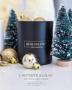 Benevolence LA Lavender & Lilac Scented Candle | Soy Christmas Candles - Image 2