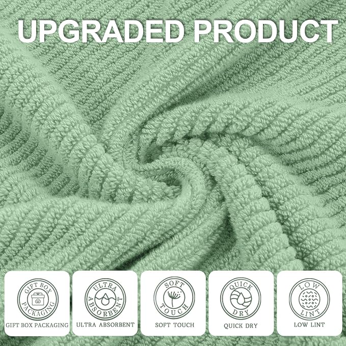 VOOVA & MOVAS Green Bath Towels - Image 2